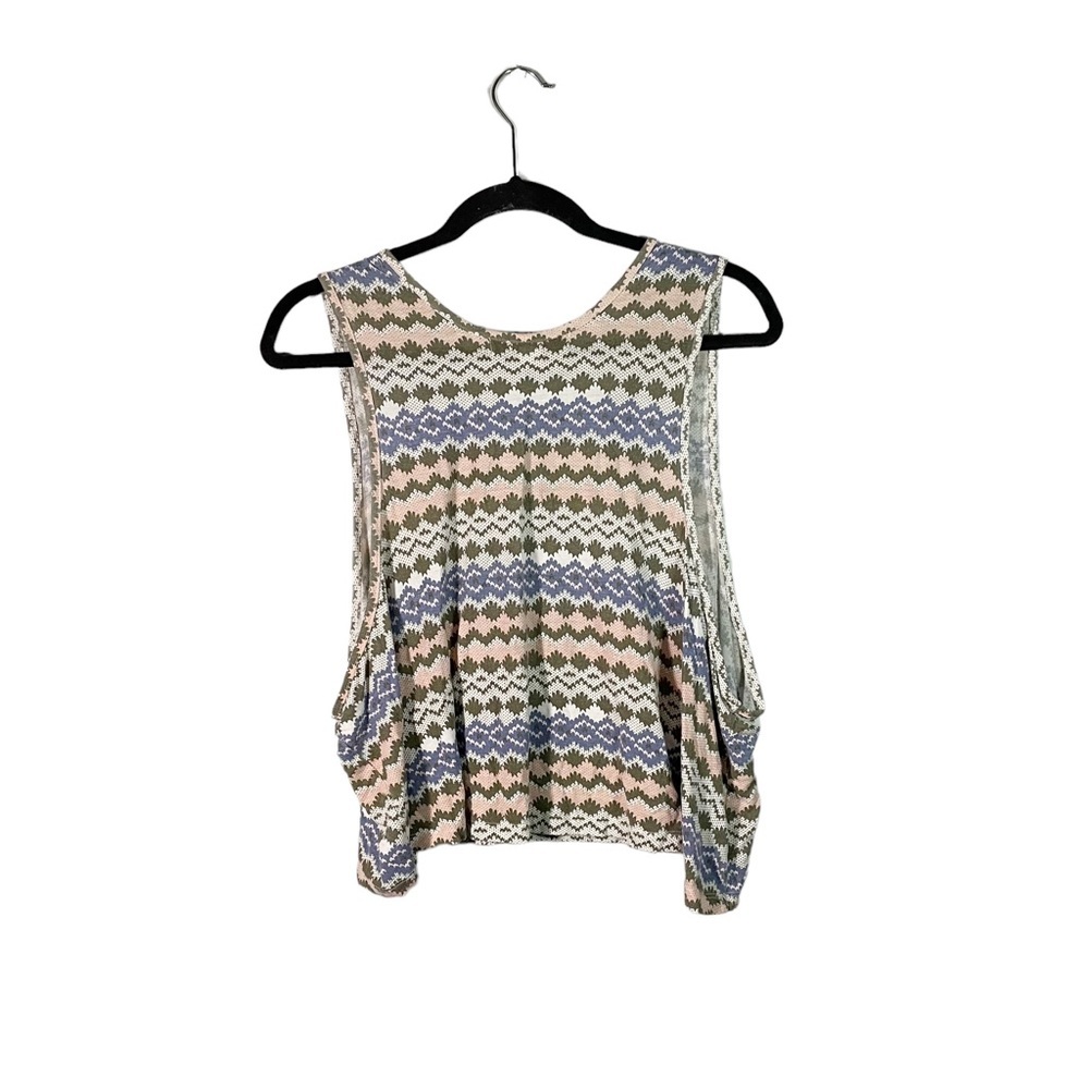 Forever 21 Aztec Patterned Flowy Crop Top Tank Top Streetwear Size Small - Picture 2 of 5